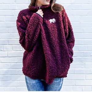 Ivory Ella Fig Sherpa Pullover!